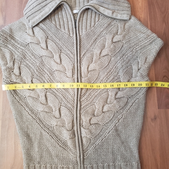 Tiger Of Sweden Wool Blend Oversized Chunky Knit Cowl Neck Cap Sleeve Zi… - Picture 10 of 12